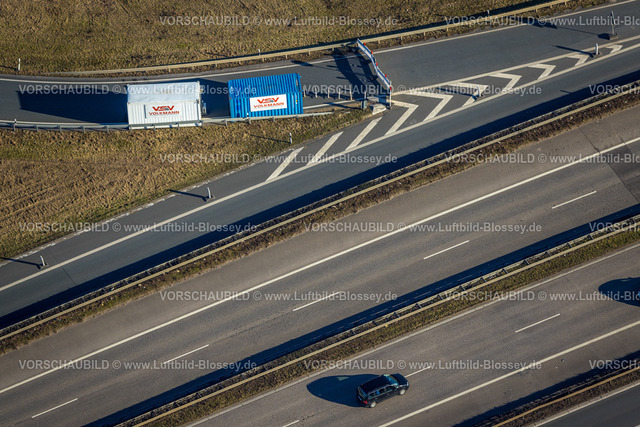 Bottrop240107050 | Luftbild, Sperrung Autobahnkreuz Essen-Nord, Autobahn A42 und Gladbecker Straße Bundesstraße B224, Altenessen-Nord, Essen, Ruhrgebiet, Nordrhein-Westfalen, Deutschland