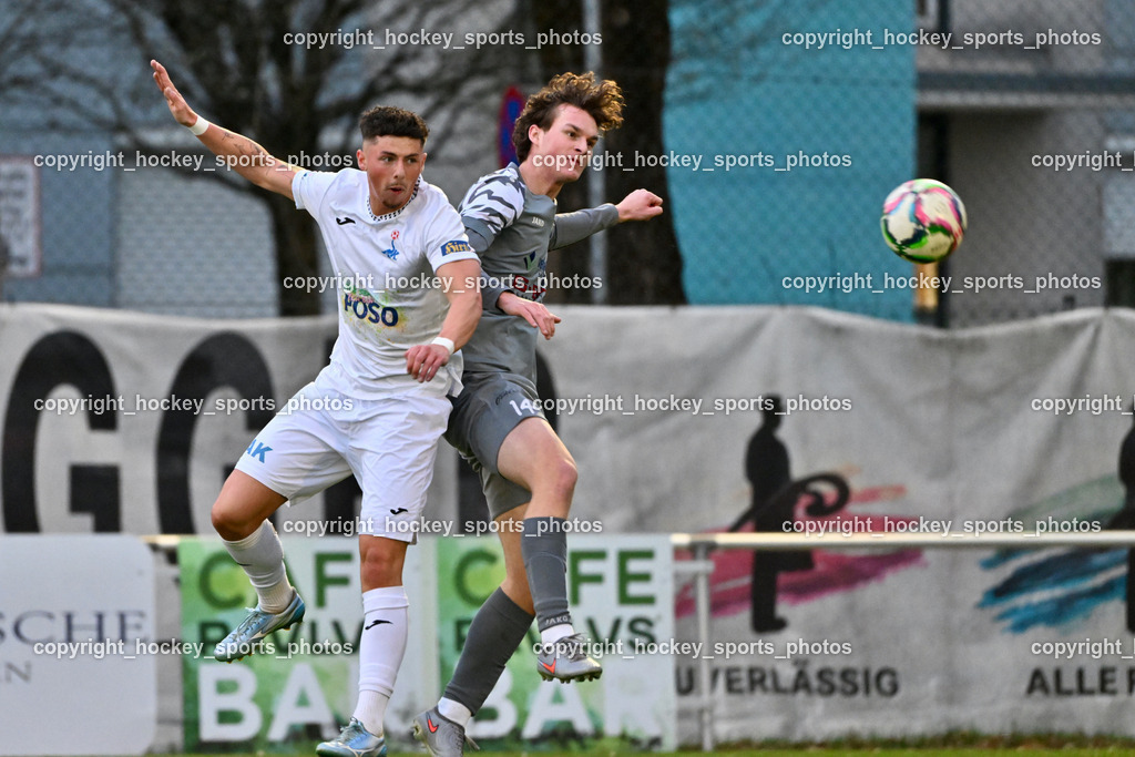 SAK vs. ASKÖ Köttmannsdorf | #17 Timo Todor-Kostic SAK, #14 Simon Moder ASKÖ Köttmannsdorf, SAK vs. ASKÖ Köttmannsdorf, SAK vs. ASKÖ Köttmannsdorf am 02.04.2026 in Klagenfurt (Sportpark Welzenegg), Austria, (Photo by Bernd Stefan)