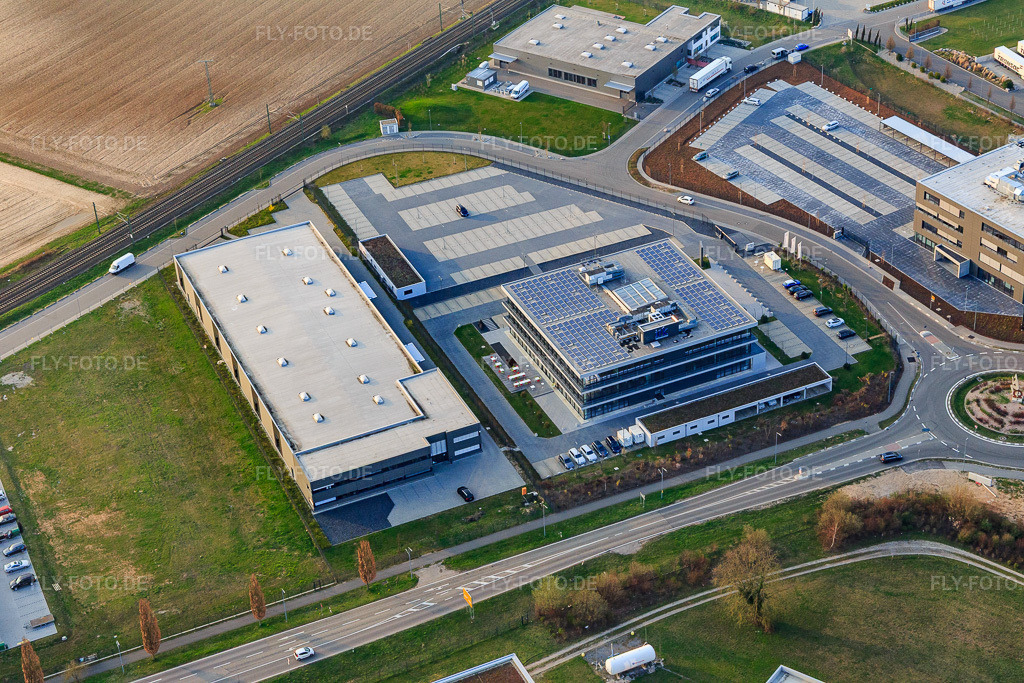 Luftbild: ITK Engineering GmbH in Rülzheim im Bundesland Rheinland-Pfalz in Deutschland. – Foto: IMG_113278.jpg vom 23.03.2019 durch Werner Riehm/FLY-FOTO.de – Auflösung des Originals: 5472 x 3648 px – ITK Engineering - Ihr Partner für Digital Engineering
