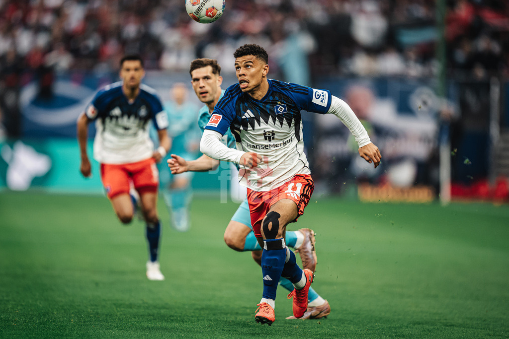 Fußball | Männer | Saison 2025/2026 | 1. Fußball-Bundesliga | 31. Spieltag | Hamburger SV vs. TSG Hoffenheim | 25.04.2026 | Ransford-Yeboah Königsdörffer (#11, HSV)