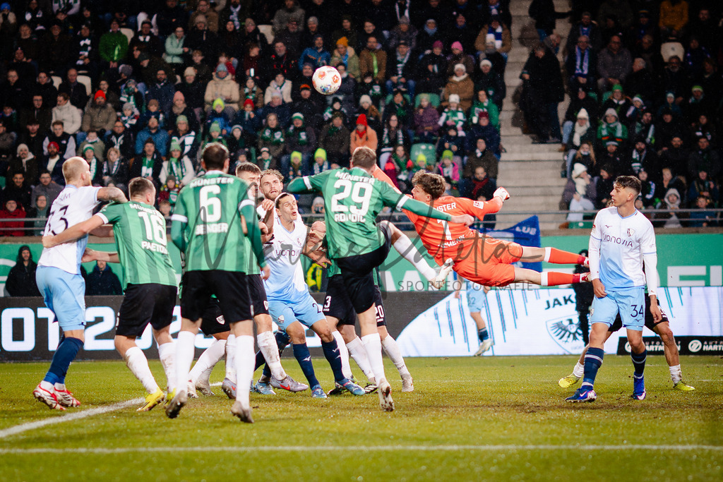 2. Bundesliga, Saison 2025/26, 21. Spieltag: SC Preußen Münster - VfL Bochum | Münster, 06.02.2026: 2. Bundesliga, 21. Spieltag, SC Preußen Münster gegen VfL Bochum im LVM-Preußenstadion in Münster. Foto: sportfotografie.ms | Markus Paletta - Realisiert mit Pictrs.com