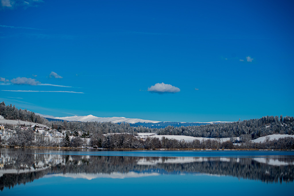 Längsee in Kärnten | Der Blick über den Längsee Richtung Saualpe - Realisiert mit Pictrs.com