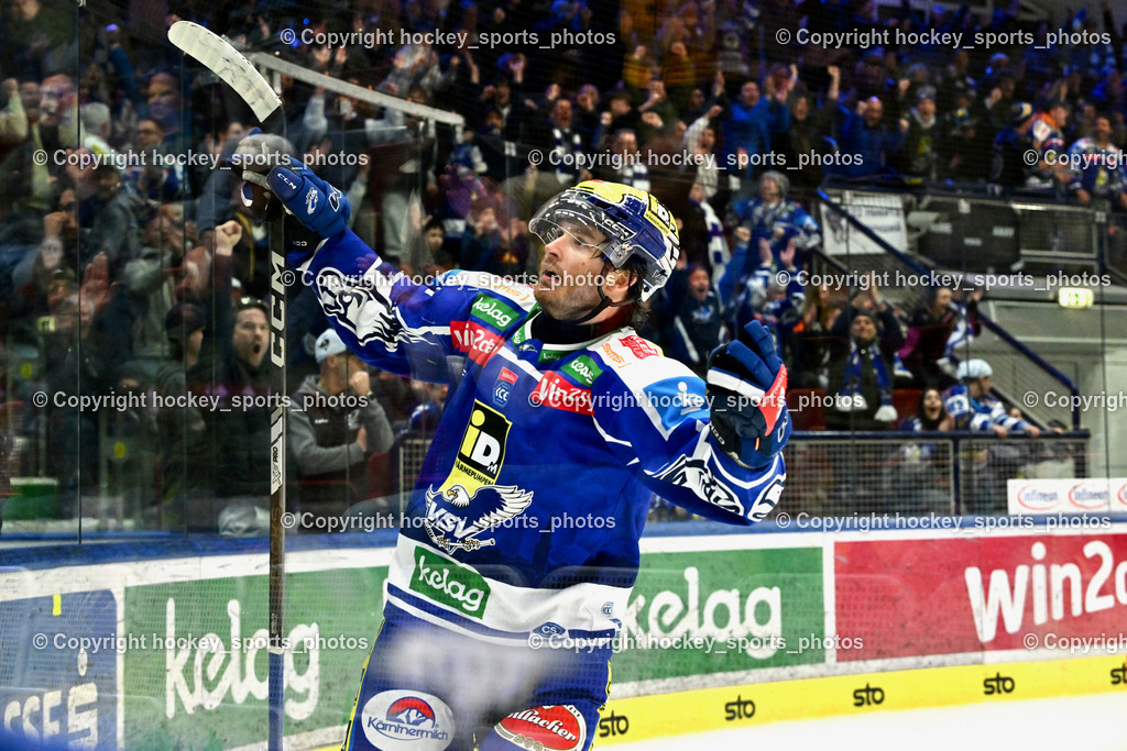 EC IDM WÄRMEPUMPEN VSV vs. Steinbach Black Wings Linz | Jubel #16 Kevin Hancock EC VSV, EC IDM WÄRMEPUMPEN VSV vs. Steinbach Black Wings Linz, EC IDM WÄRMEPUMPEN VSV vs. Steinbach Black Wings Linz am 04.03.2026 in Villach (Stadthalle Villach), Austria, (Photo by Bernd Stefan)