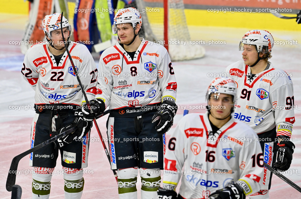 EC KAC Future Team vs. Rittner Buam 16.11.202 | #22 Spinell Markus, #8 Öhler Robert, #91 Fink Kevin, #16 Lobis Alan