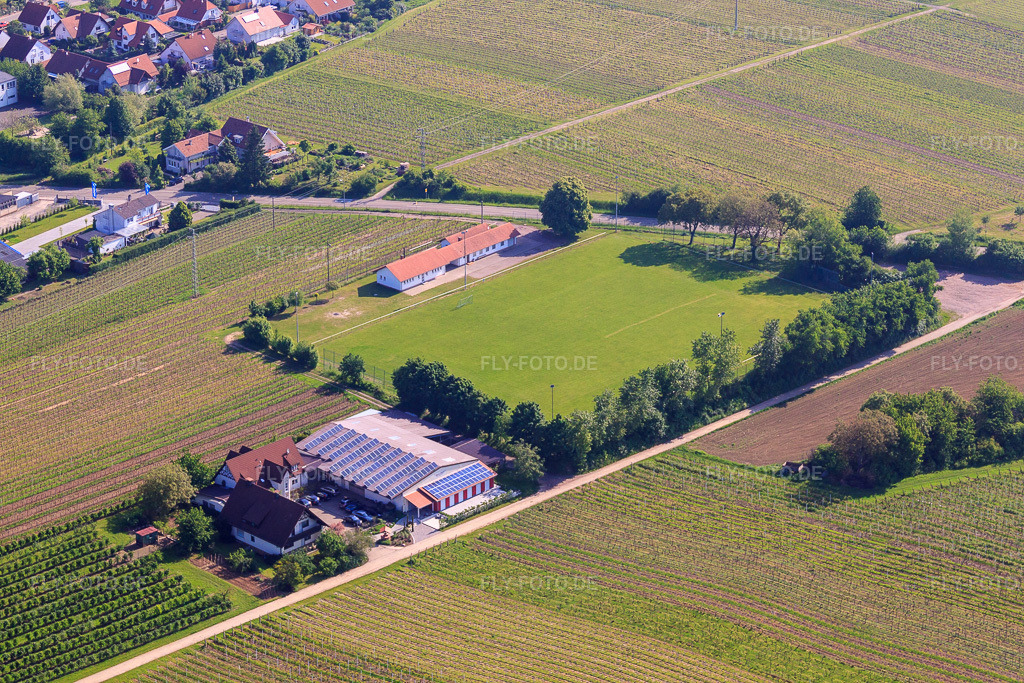 Luftbild: Sportplatz des SV Impflingen in Impflingen im Bundesland Rheinland-Pfalz in Deutschland. Foto: IMG_27110.jpg vom 23.05.2010 durch Werner Riehm/FLY-FOTO.de