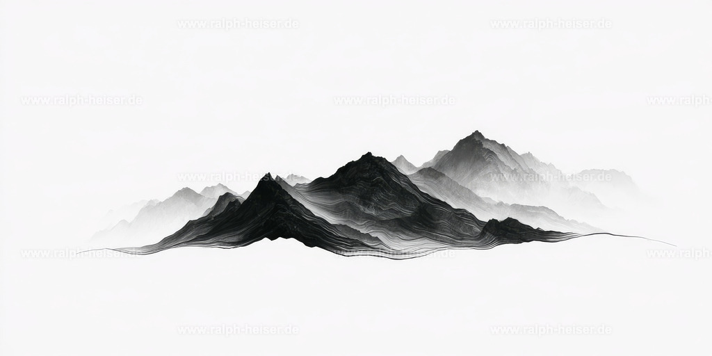 RFH000007 | Mit moderner KI‑generiertes schwarz-weiß Artwork, sorgfältig manuell für den Druck optimiert.