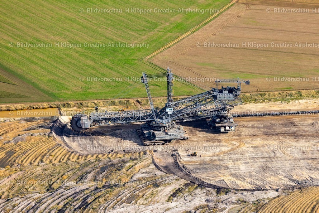 Luftbilder Inden-7130 | Luftbild Bagger- Förderbrücke im Braunkohle - Tagebau in Inden im Bundesland Nordrhein-Westfalen, Deutschland - Realisiert mit Pictrs.com
