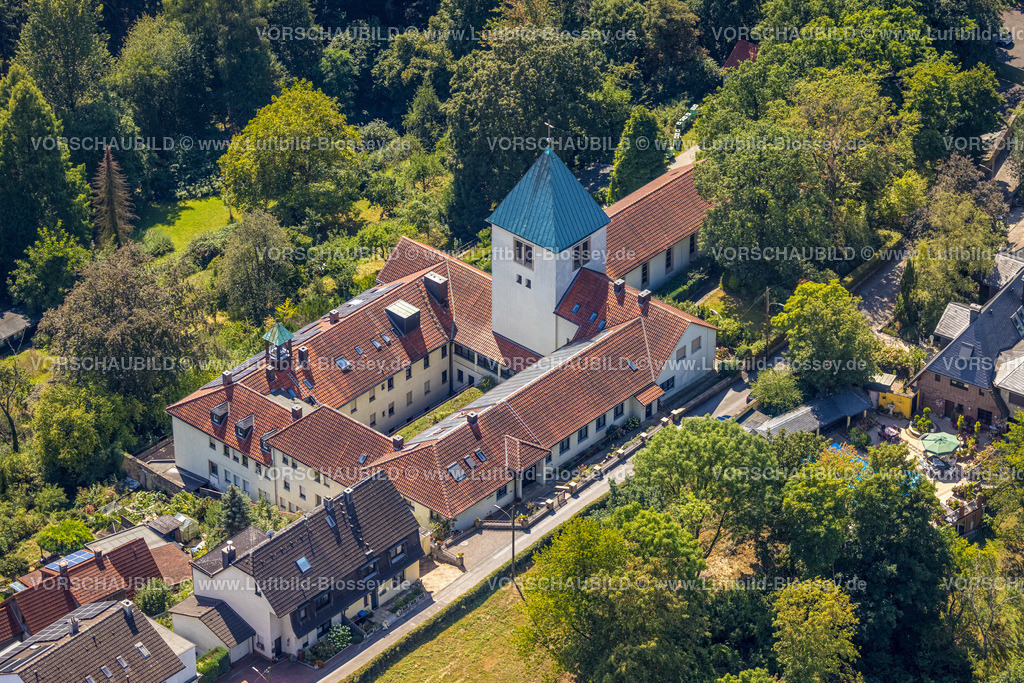 Witten220809144 | Luftbild, Kloster der Karmelitinnen, Witten, Ruhrgebiet, Nordrhein-Westfalen, Deutschland