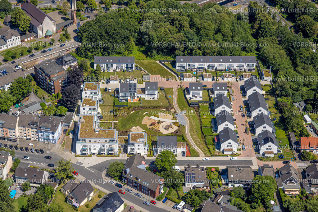 Muelheim230704059 | Luftbild, Neubau Wohnsiedlung Rudolf-Harbig-Straße U21 und Helga-Wex-Weg, Heißen - Mitte, Mülheim an der Ruhr, Ruhrgebiet, Nordrhein-Westfalen, Deutschland