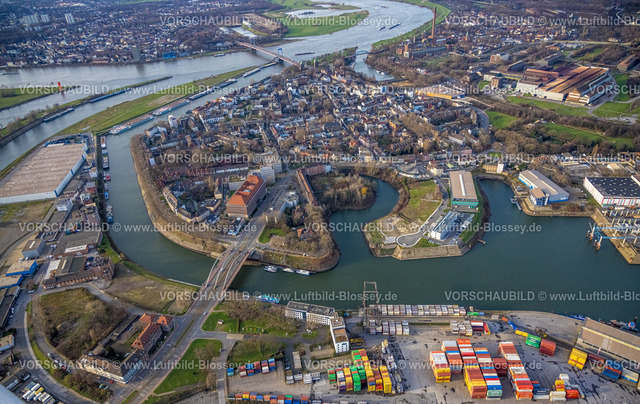 Duisburg230100708 | Luftbild, Duisburg Hafen Ruhrort, Vinckekanal, Ruhrort Wohngebiet, Ruhrort, Duisburg, Ruhrgebiet, Nordrhein-Westfalen, Deutschland