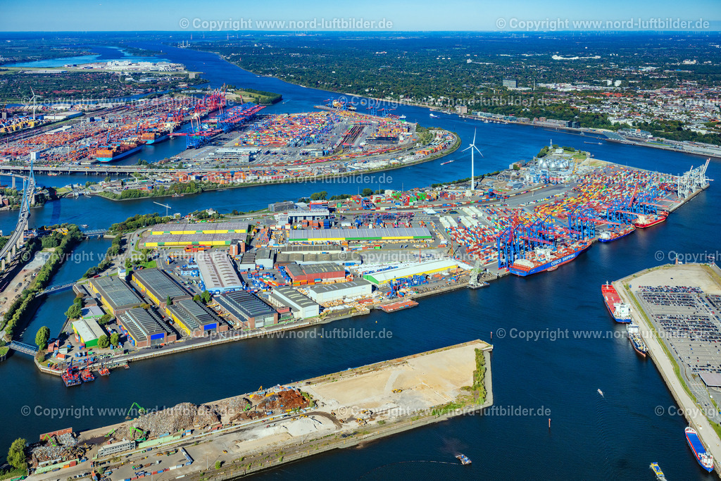 Hamburg_Tollerort_Containerterminal_ELS_9095250925 | HAMBURG 25.09.2025 Containerterminal im Containerhafen des Überseehafen Container Terminal Tollerort in Hamburg. // Container Terminal in the port of the international port Container Terminal Tollerort in Hamburg. Foto: Martin Elsen