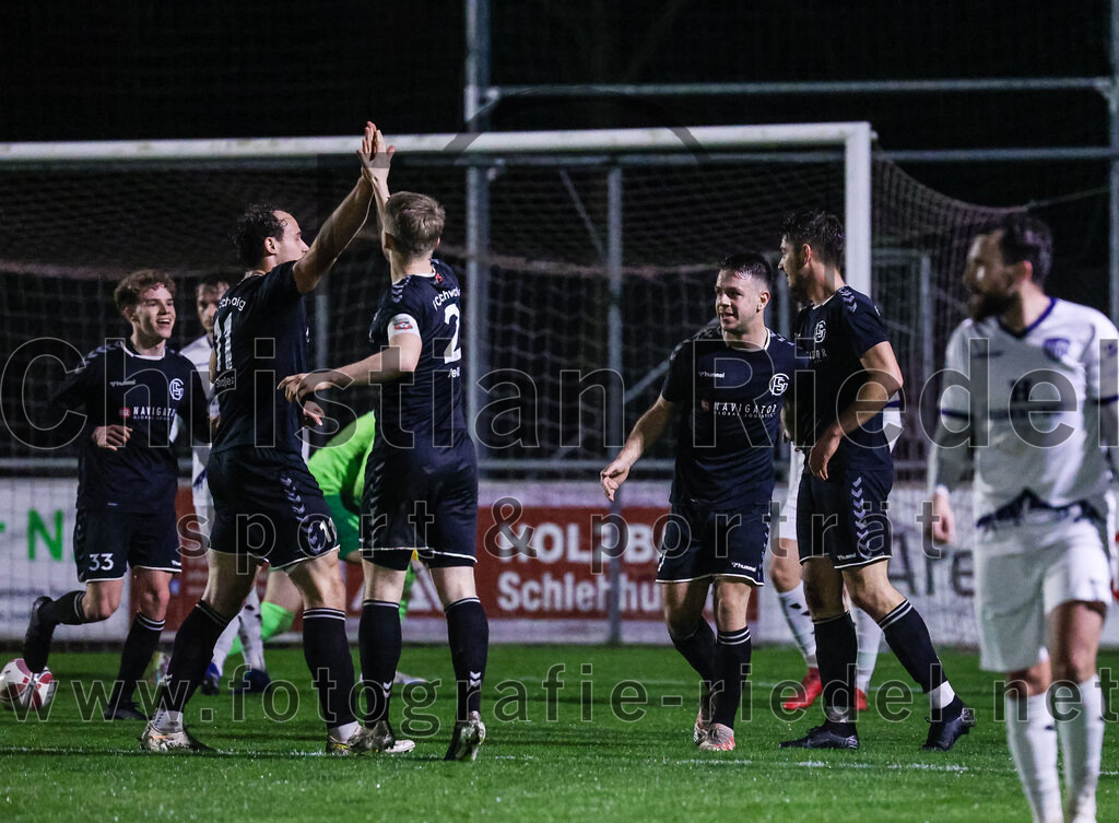 2024-03-15_077_FC_Schwaig_gegen_1_FC_Garmisch-Partenkirchen | Oberding, Deutschland, 15.03.2024:
Fußball, Landesliga Südost 2023 / 2024, 25. Spieltag, FC Schwaig gegen 1. FC Garmisch-Partenkirchen, Endergebnis: 4:0

Jubel nach dem 1:0 durch Raffael Ascher (FC Schwaig, #9)

Foto: Christian Riedel / fotografie-riedel.net