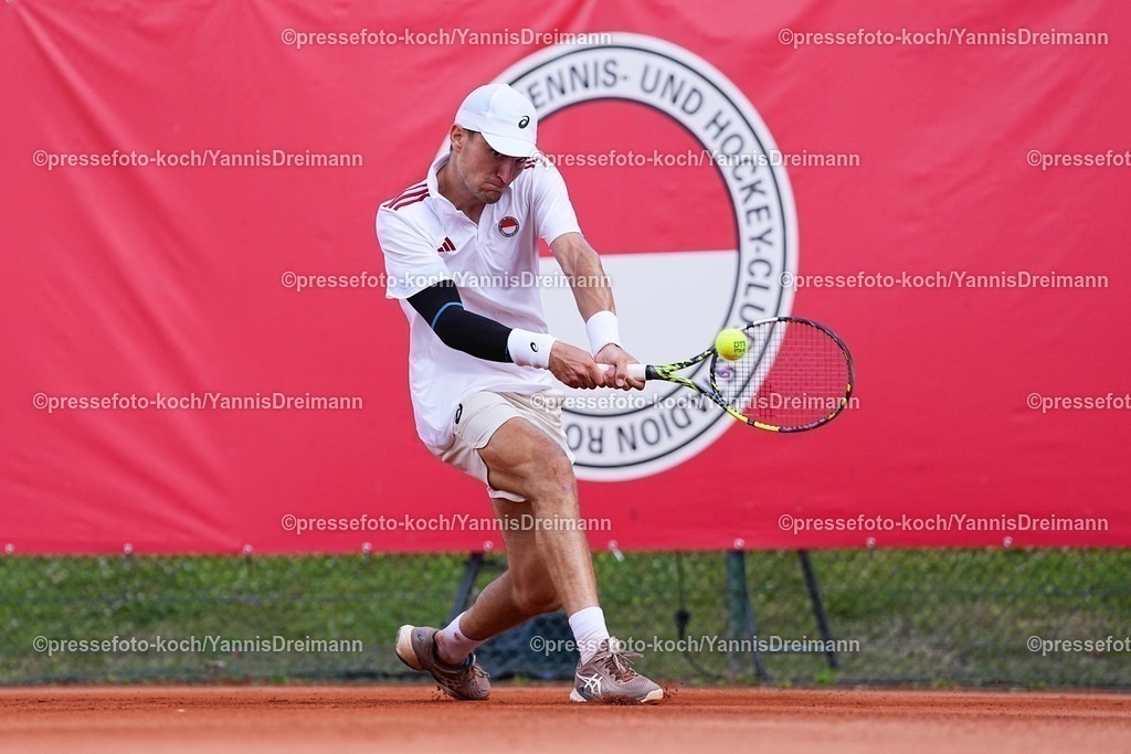 xYDR11072501103 | 11.07.2025, xydrx, Köln, Tennis, 1.Bundesliga Herren, Kölner THC Stadion Rot-Weiss 1 - TC Bredeney 1, Tennisanlage Olympiaweg: Raphael Collignon (Kölner THC Stadion Rot-Weiss 1)