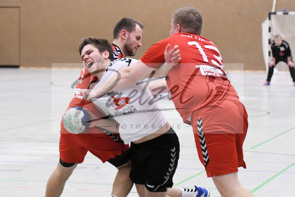 20200125_TEURWD_0048 | Handball, Herren:   beim Spiel der Landesklasse Süd zwischen SG Teuto Handball vs. RW Damme am 25.01.2020 in der Sporthalle-Gellenbeck in Hagen a.T.W., Deutschland.(Foto von Nico Paetzel) - Realisiert mit Pictrs.com