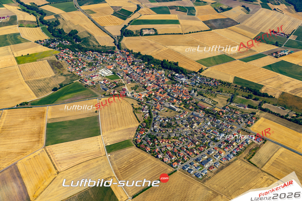Das Luftbild der Stadt Dingolshausen wurde 2022 vom Flugzeug heraus erstellt (keine Drohnen-Aufnahmen) Aufnahmehöhe ca.450 Meter- hohe Bildauflösung und Druck-Qualität. Garantiert!