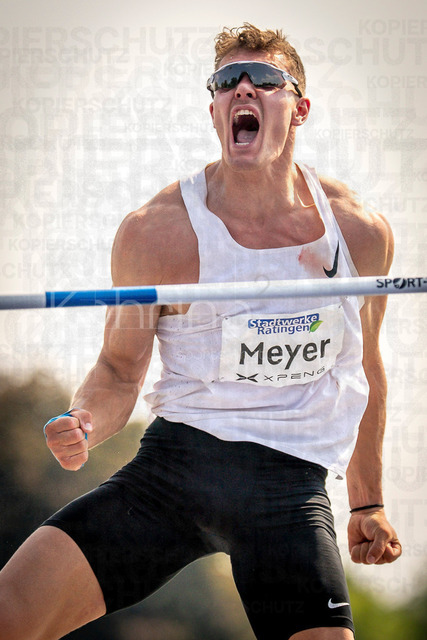 Multisport Event; Ratingen, 27.06.2026 | RATINGEN, GERMANY - JUNE 27, 2026 : Marcel Meyer (GER / Germany) reacts in the decathlon’s high jump  during the Multisport Event at Stadion Ratingen on June 27, 2026 in Ratingen, Germany.