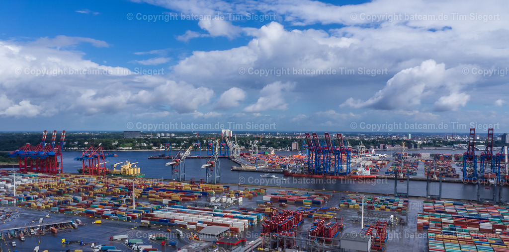 Hamburg-Hafen-Richtung Nord-West | Hamburg Hafen Richtung Nord-West Panorama Luftbild - Realisiert mit Pictrs.com