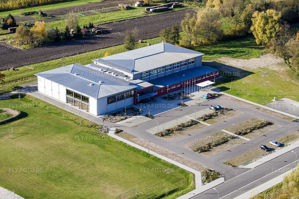 Luftbild: Bienwaldhalle Kandel in Kandel im Bundesland Rheinland-Pfalz in Deutschland. Foto: IMG_8849.jpg vom 05.11.2007 durch Werner Riehm/FLY-FOTO.de