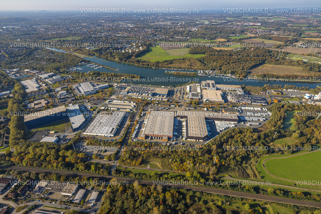 Herne241017219 | Luftbild, Gewerbegebiet Friedrich der Große, Herner Meer und Yachthafen am Rhein-Herne-Kanal, Börnig, Herne, Ruhrgebiet, Nordrhein-Westfalen, Deutschland