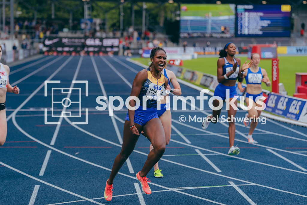 Deutsche Meisterschaften der Frauen und Männer 2026 | Judith Bilepo Mokobe, USC Mainz, 200-Meter-Lauf, Finale, Deutsche Meisterschaften der Frauen und Männer 2026, Lohrheidestadion Bochum-Wattenscheid, 26.07.2026. Foto: Marcel Schwering / sportimfokus - Realisiert mit Pictrs.com