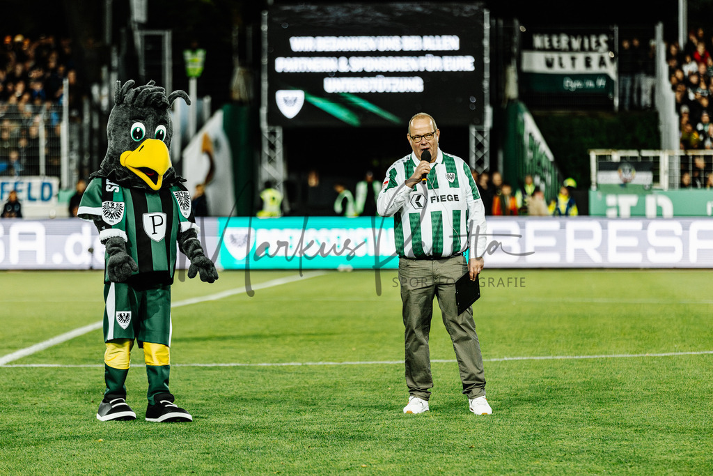 2. Bundesliga, Saison 2024/25, 7. Spieltag: SC Preußen Münster - FC Schalke 04 | Münster, 28.09.2024: 2. Bundesliga, 7. Spieltag, SC Preußen Münster gegen FC Schalke 04 im LVM-Preußenstadion in Münster. Foto: sportfotografie.ms | Markus Paletta - Realisiert mit Pictrs.com