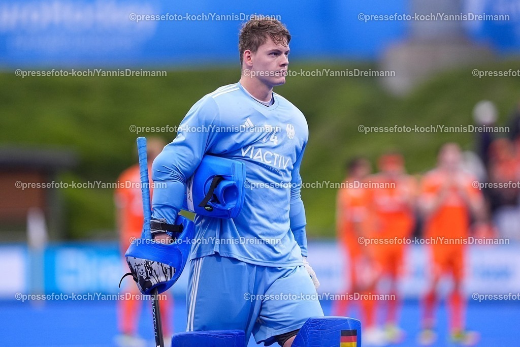 xydrx16082503069 | 16.08.2025, xydrx, Herren EuroHockey Championship 2025, Finale, Niederlande - Deutschland, Sparkassenpark Mönchengladbach: Jean-Paul Danneberg (GER #74)