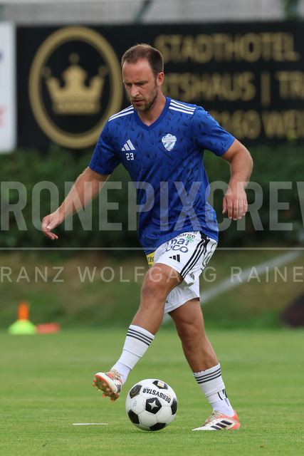 Friendly Match: SC Weiz vs TSV Hartberg in Weiz | Weiz, AUSTRIA, 01.JUL.26 - SOCCER - ADMIRAL Bundesliga, SC Weiz vs TSV Hartberg, test match. The image shows Tobias Kainz (Hartberg).