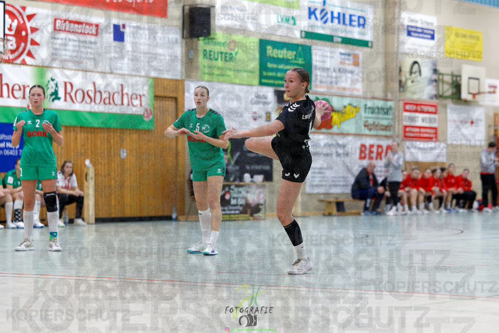 2024-10-19_068 | Jugendbundesliga B-Jugend weiblich; HSG Kleenheim/Langgöns - Longericher SC am 19.10.2024 in Oberkleen (Weidig-Halle) - Realisiert mit Pictrs.com