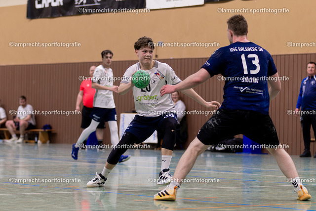 Handball I Herren I Saison 2025-2026 I SHSE Manfred-Frank-Pokal I Viertelfinale I HSG Kalkberg 06 II - HSG Kalkberg 06 170 | v.l. Thilo Mattes Steffek (20, HSG Kalkberg 06 II), Til Nikolai Stölting (13, HSG Kalkberg 06) - Realisiert mit Pictrs.com