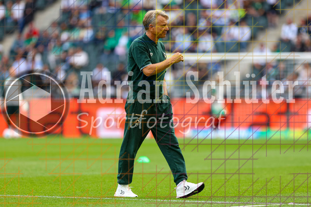 Borussia Mönchengladbach vs SV Werder Bremen - Bundesliga  | Mönchengladbach, Deutschland, 14.09.25:   Trainer Horst Steffen (SV Werder Bremen) schaut waehrend des Spiels der Bundesliga zwischen Borussia Mönchengladbach vs SV Werder Bremen im Stadion im Borussia Park(Foto von Brauer-Fotoagentur / Adrian Schlueter)