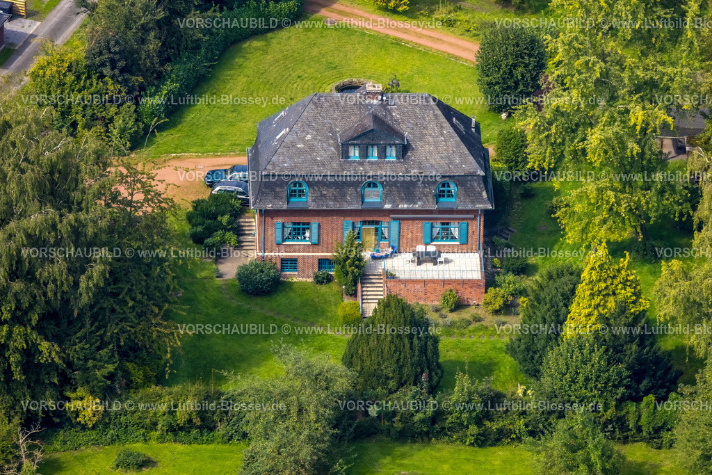 Hamm230902509 | Luftbild, Wohnhaus mit blauen Fensterrahmen Am Haus Kentrop, Mitte, Hamm, Ruhrgebiet, Nordrhein-Westfalen, Deutschland