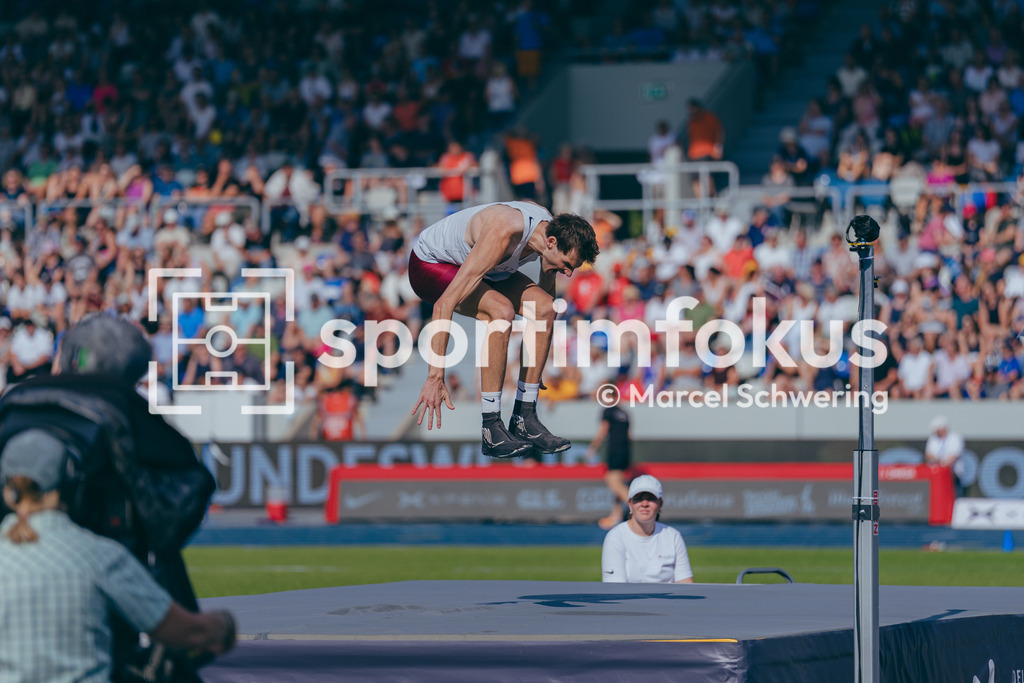 Deutsche Meisterschaften der Frauen und Männer 2026 | Falk Wendrich, LAZ Soest, Hochsprung, Deutsche Meisterschaften der Frauen und Männer 2026, Lohrheidestadion Bochum-Wattenscheid, 25.07.2026. Foto: Marcel Schwering / sportimfokus - Realisiert mit Pictrs.com