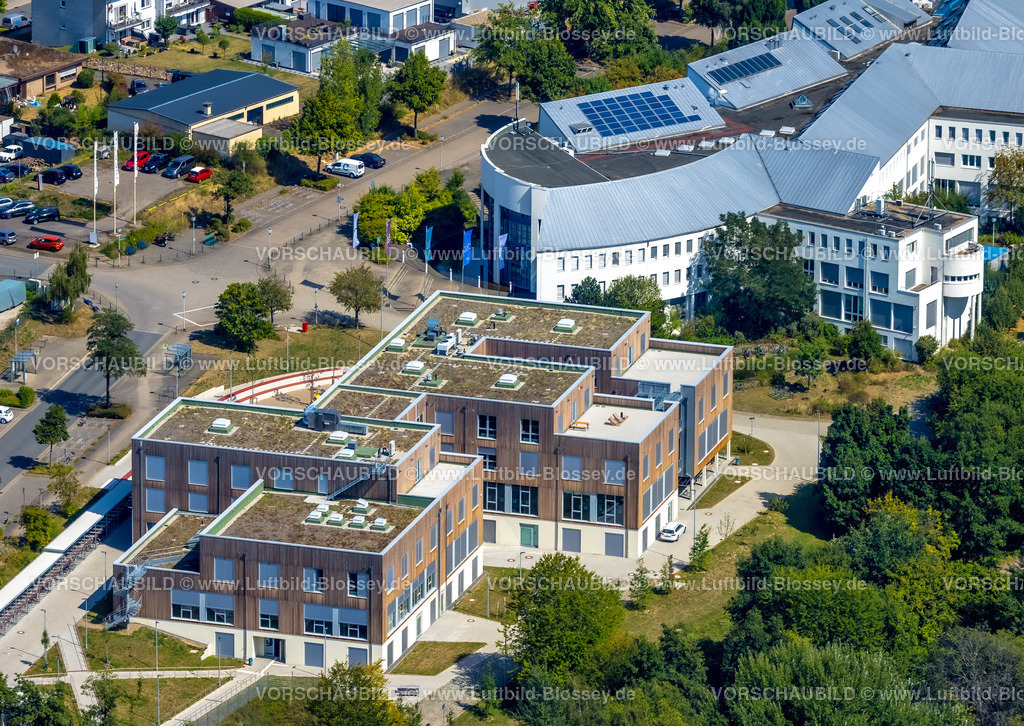 Witten220809024 | Luftbild, Universität Witten / Herdecke mit Neubau Campuserweiterung in Holz-Hybridbauweise, Annen, Witten, Ruhrgebiet, Nordrhein-Westfalen, Deutschland