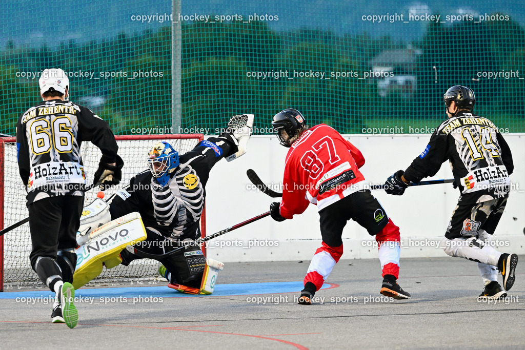 Team Zehenthof vs. HSC Eagles 14.7.2023 | Tor HSC Eagles, #66 ALAGIC Adis, #25 SCHMARL Markus, #87 Reiter Christian, #14 SIUTZ Philip
