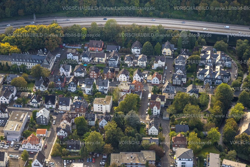 Siegen230912333 | Luftbild, Wohnsiedlung Am Ufer und Bismarckstraße, Weidenau-West, Siegen, Siegerland, Nordrhein-Westfalen, Deutschland