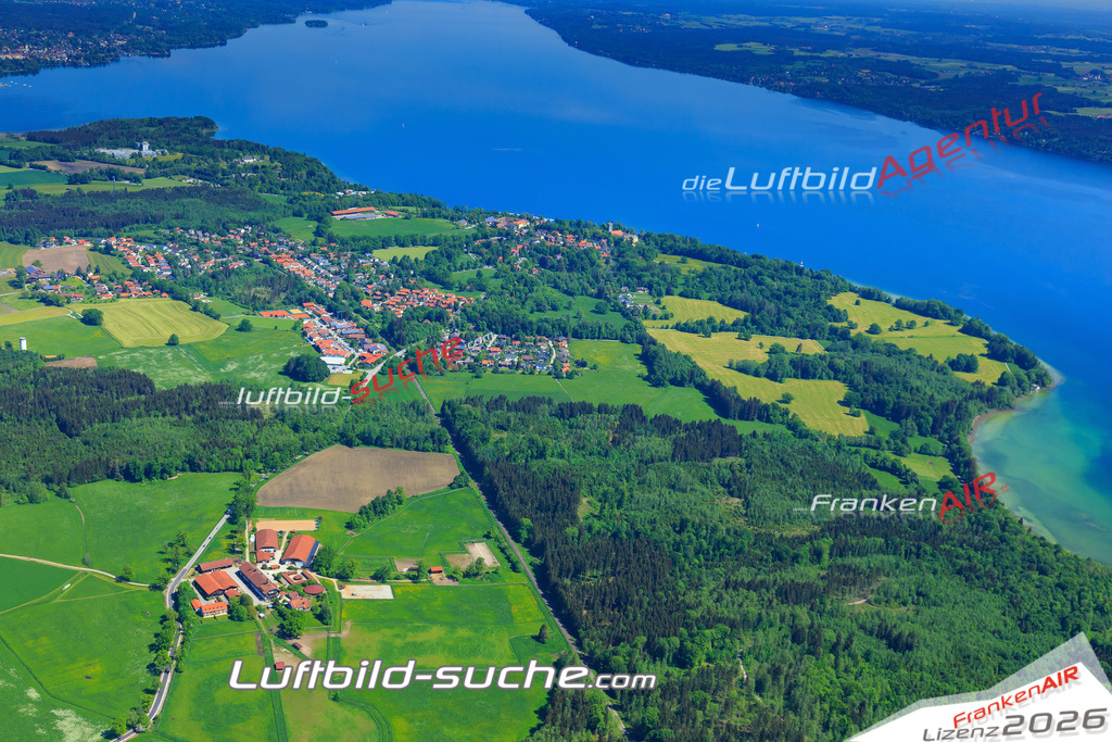 Luftbild von  Seeshaupt - Luftaufnahme wurde 2015 von https://frankenair.de mittels Flugzeug (keine Drohne) erstellt - die Geschenkidee