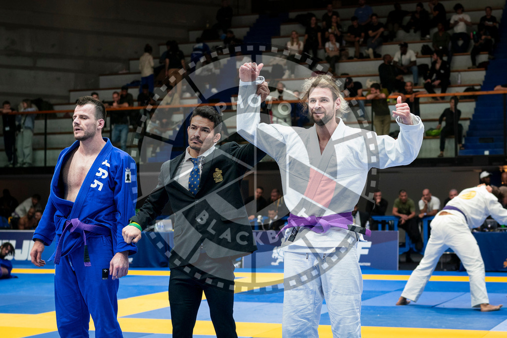 20240126PBB1973 | Fighters compete during the Brazilian Jiu-Jitsu European Championship of the IBJJF in Paris, France, on January 26, 2024.