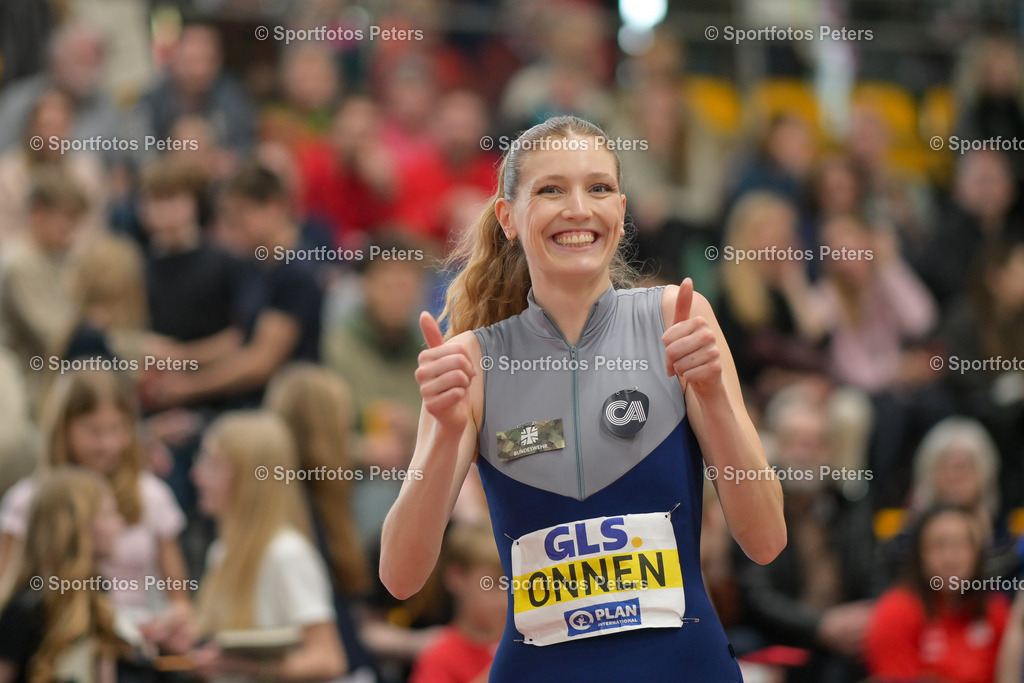 DM Halle 2026_Samstag-93 | 28.02.2026, xkaix, Leichtathletik Deutsche Meisterschaften Halle 2026,  v.l. Deutsche Meisterin im Hochsprung Imke Onnen (Cologne Athletics) - Realisiert mit Pictrs.com