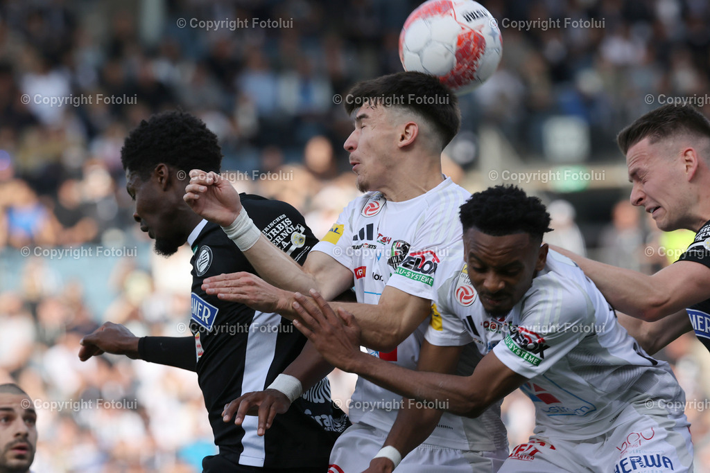 A_LUI_240525_03 | SOORT FUSSBALL ADMIRAL BUNDESLIGA STURM GRAZ -RZ PELLETS WAC 24.05.2025 IM BILD: (STURMGRAZ) UND BORIS MATIC (WAC) FOTO: FOTOLUI/MW