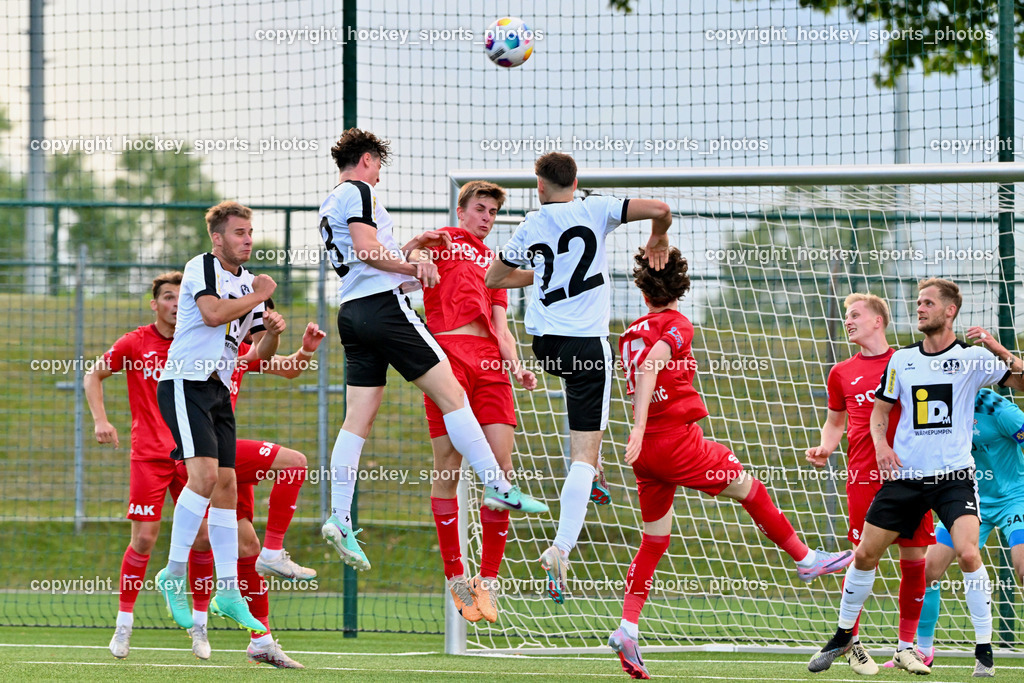 SV Spittal vs. SAK | #4 Thomas Walker SV Spittal, #3 Killian Brandner SV Spittal, #5 Jakob Geister SAK, #22 Max Steinthaler SV Spittal, #17 Jan Sasa Ogris-Martic SAK, #6 Tristan Brükk SV Spittal, #44 Miha Kostanjsek SV Spittal, SV Spittal vs. SAK, SV Spittal vs. SAK am 24.05.2024 in Spittal an der Drau (Goldeck Stadion), Austria, (Photo by Bernd Stefan)