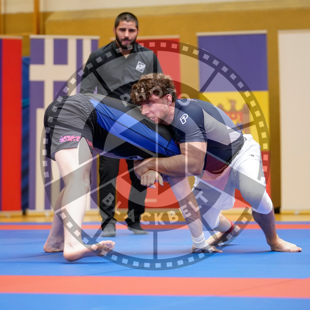 20240203PBB08793 | Fighters compete during the Brazilian Jiu-Jitsu Championship of the AJP Tour in Maintal by Frankfurt am Main, Germany, on February 2, 2024.