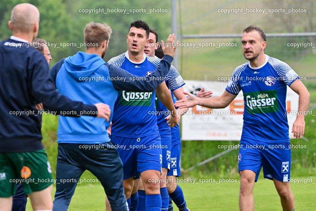 ASKÖ Köttmannsdorf vs. SV Dellach Gail | Jubel SV Dellach Gail, #11 Saso Kovacevic Dellach Gail, #91 Franz Übleis Dellach Gail, ASKÖ Köttmannsdorf vs. SV Dellach Gail, ASKÖ Köttmannsdorf vs. SV Dellach Gail am 15.05.2024 in Köttmannsdorf (Sportplatz Köttmannsdorf), Austria, (Photo by Bernd Stefan)