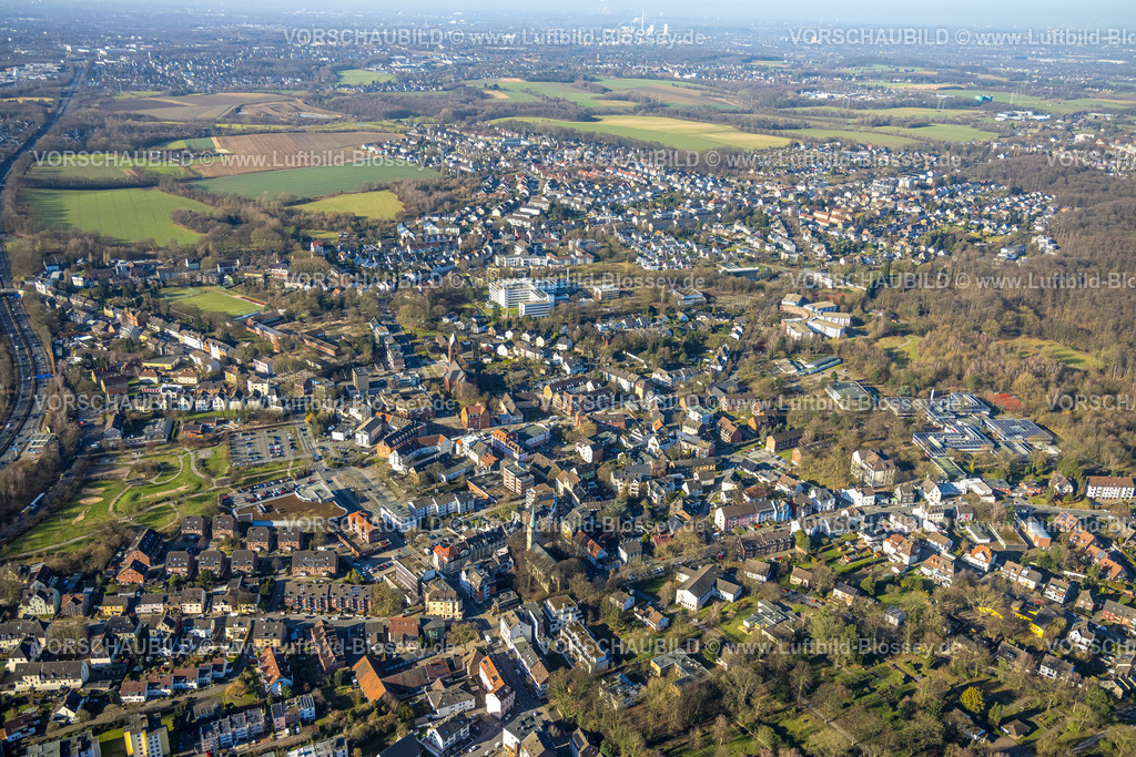 Dortmund240101902 | Luftbild, Wohngebiet Ortskern mit Knappschaftskrankenhaus, Park der Generationen, Lütgendortmund, Dortmund, Ruhrgebiet, Nordrhein-Westfalen, Deutschland