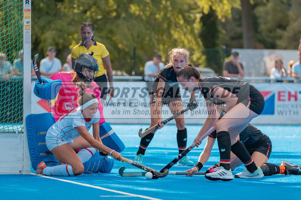 HK_20230715_102755 | Euro Hockey WU18 SF2 Spain vs Germany Championship Girls &amp; Boys am 15.7.2023 CHTC , Krefeld ,