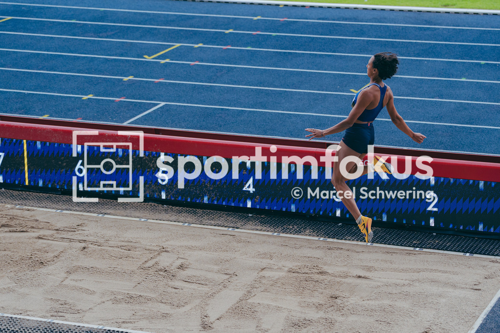 Deutsche Meisterschaften der Frauen und Männer 2026 | Malaika Mihambo, LG Kurpfalz, Weitsprung, Deutsche Meisterschaften der Frauen und Männer 2026, Lohrheidestadion Bochum-Wattenscheid, 26.07.2026. Foto: Marcel Schwering / sportimfokus - Realisiert mit Pictrs.com