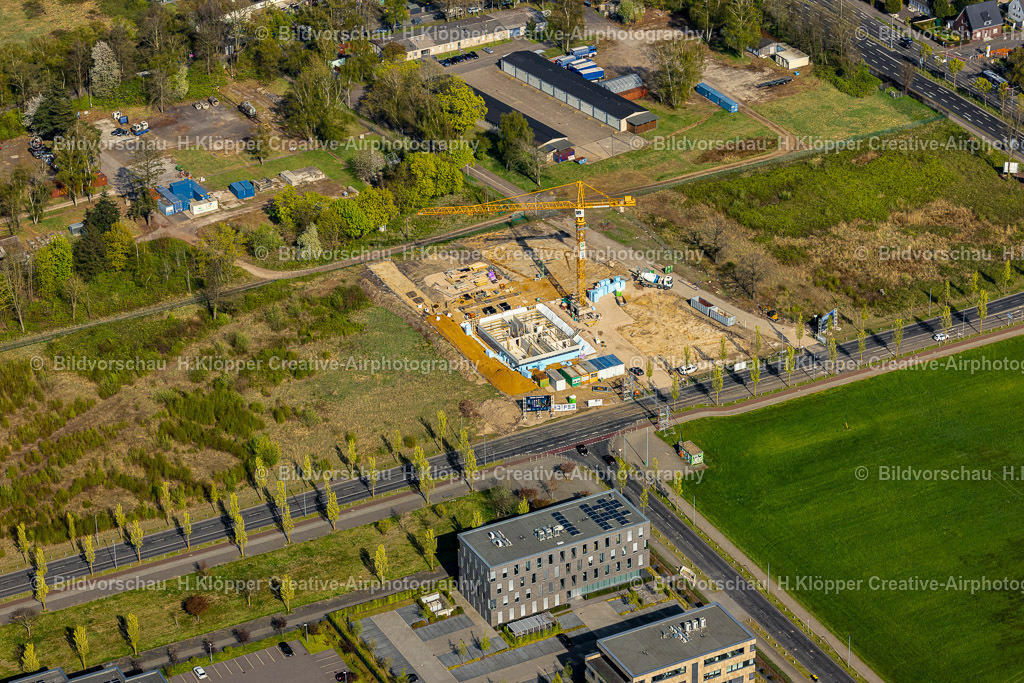 Luftbilder Mönchengladbach-9787 | Luftbild Baustelle zum Neubau eines Büro- und Geschäftshaus- Ensemble in Mönchengladbach im Bundesland Nordrhein-Westfalen, Deutschland - Realisiert mit Pictrs.com