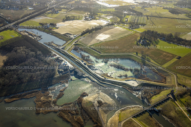 Dortmund240102504 | Luftbild, Hochwasserrückhaltebecken Mengede / Emscher-Auen, Ickern, Castrop-Rauxel, Ruhrgebiet, Nordrhein-Westfalen, Deutschland