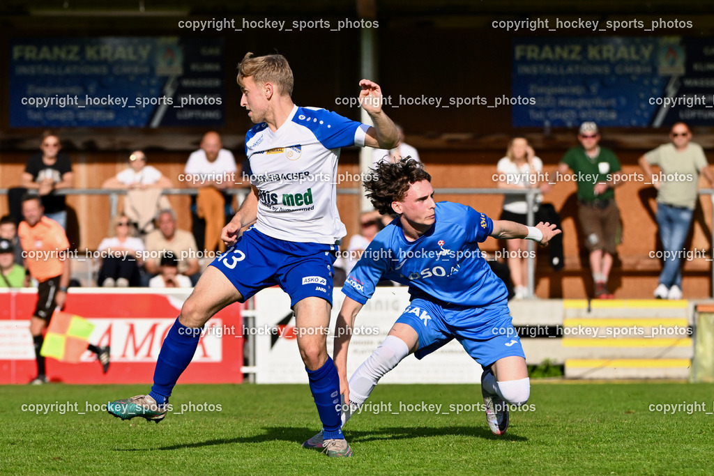 SAK vs. SK Treibach | #13 Alexander Kerhe Böck SK Treibach, #17 Jan Sasa Ogris-Martic SAK, SAK vs. SK Treibach, SAK vs. SK Treibach am 29.05.2024 in Klagenfurt (Sportpark Welzenegg), Austria, (Photo by Bernd Stefan)