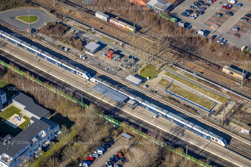 Holzwickede230213595 | Luftbild, Holzwickede Bahnhof, S-Bahn, Holzwickede, Ruhrgebiet, Nordrhein-Westfalen, Deutschland