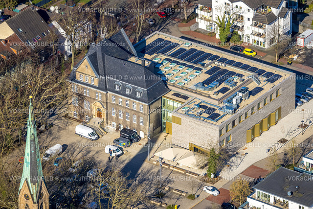Holzwickede230213708 | Luftbild, Rathaus mit Neubau, Holzwickede, Ruhrgebiet, Nordrhein-Westfalen, Deutschland
